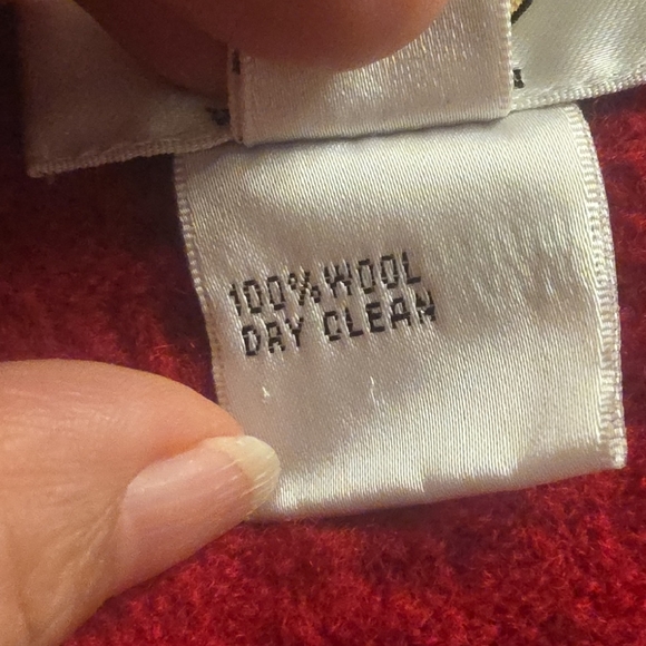 Talbots Wool Red Zip-Front Textured Knit Jacket - Picture 8 of 11